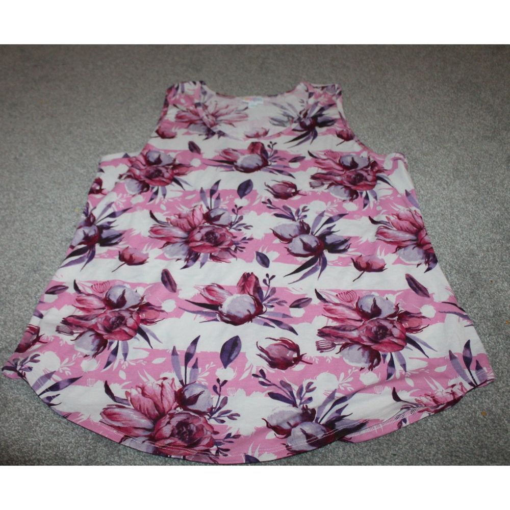 Womans LulaRoe Size 2XL Pink blouse shirt Floral Design